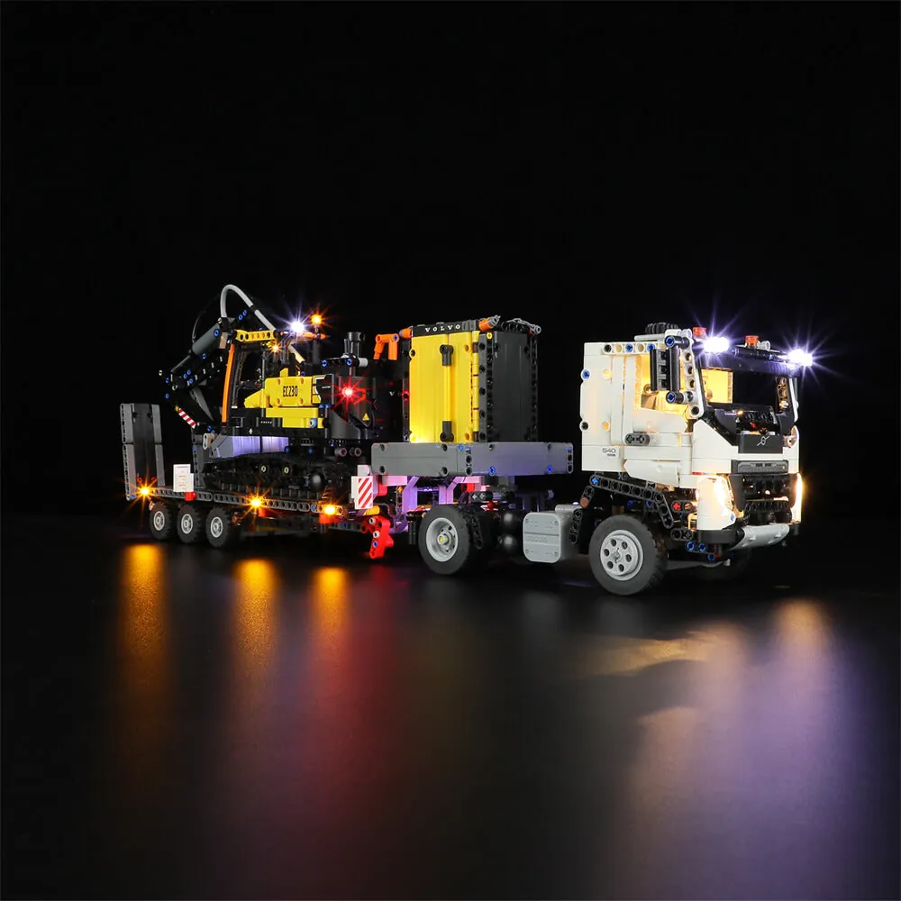 Lightailing pre-soldered harness LED kit for LEGO Technic Volvo FMX Truck and EC230 Electric Excavator 42175