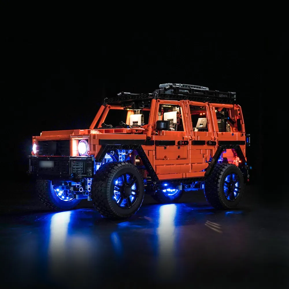 BrickBling light kit for LEGO Technic Mercedes-Benz G 500 42177 up close