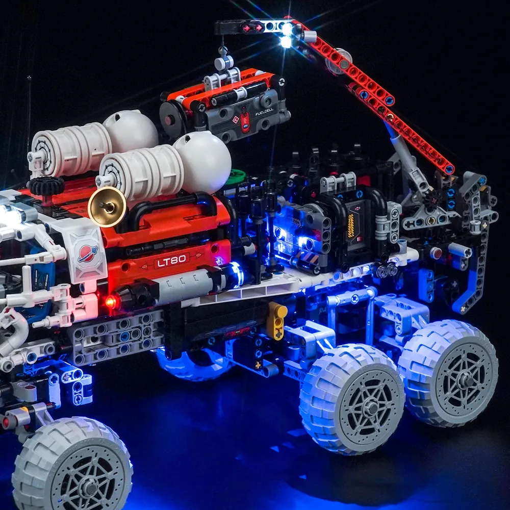 LEGO Mars Crew Exploration Rover with remote-controlled LED lighting from BrickBling