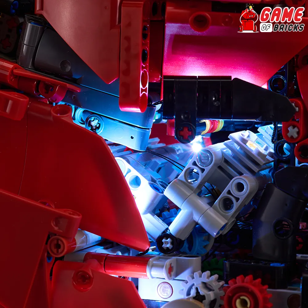 Game of Bricks lights accenting the Ducati Panigale V4 S bodywork