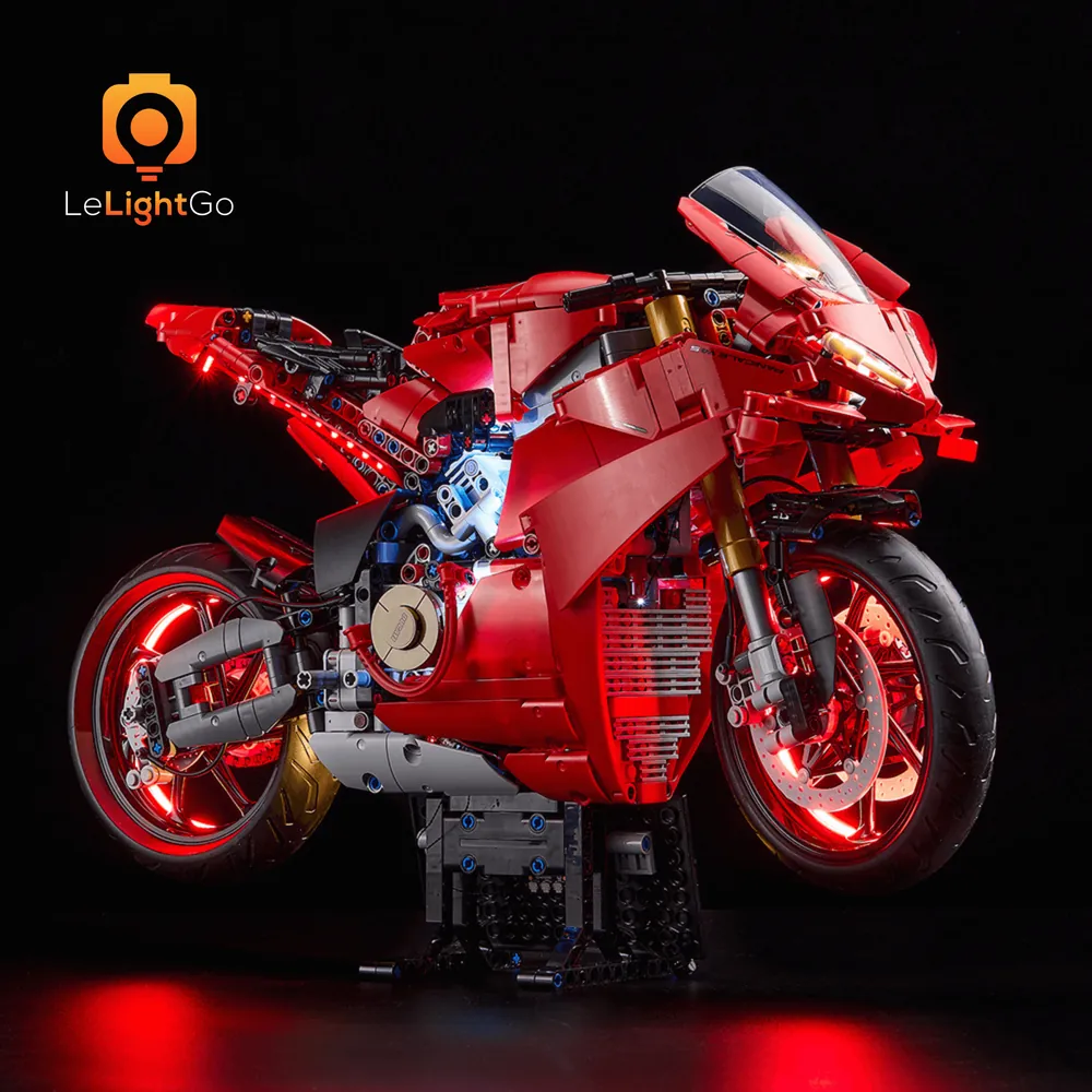 LeLightGo sound module installed on LEGO Ducati Panigale V4 S