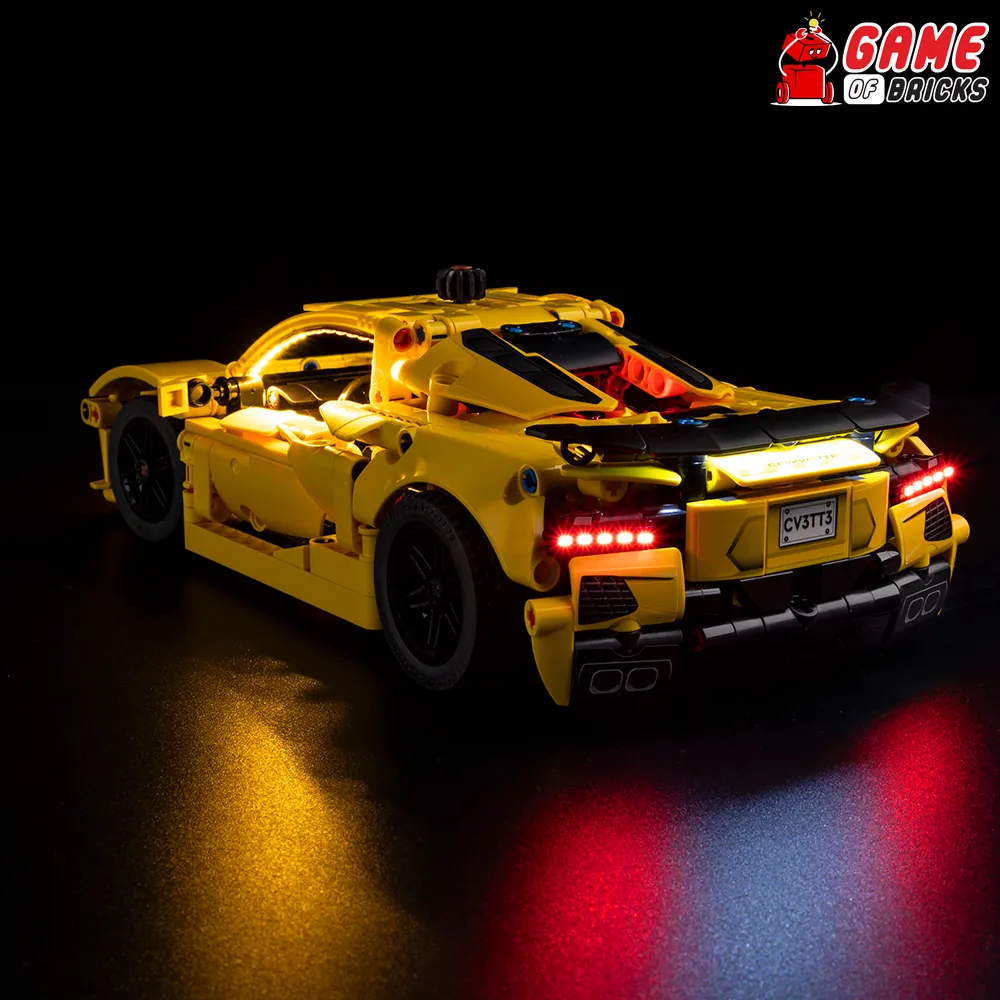 Game of Bricks LED lighting kit for LEGO Technic Corvette Stingray 42205 with remote control