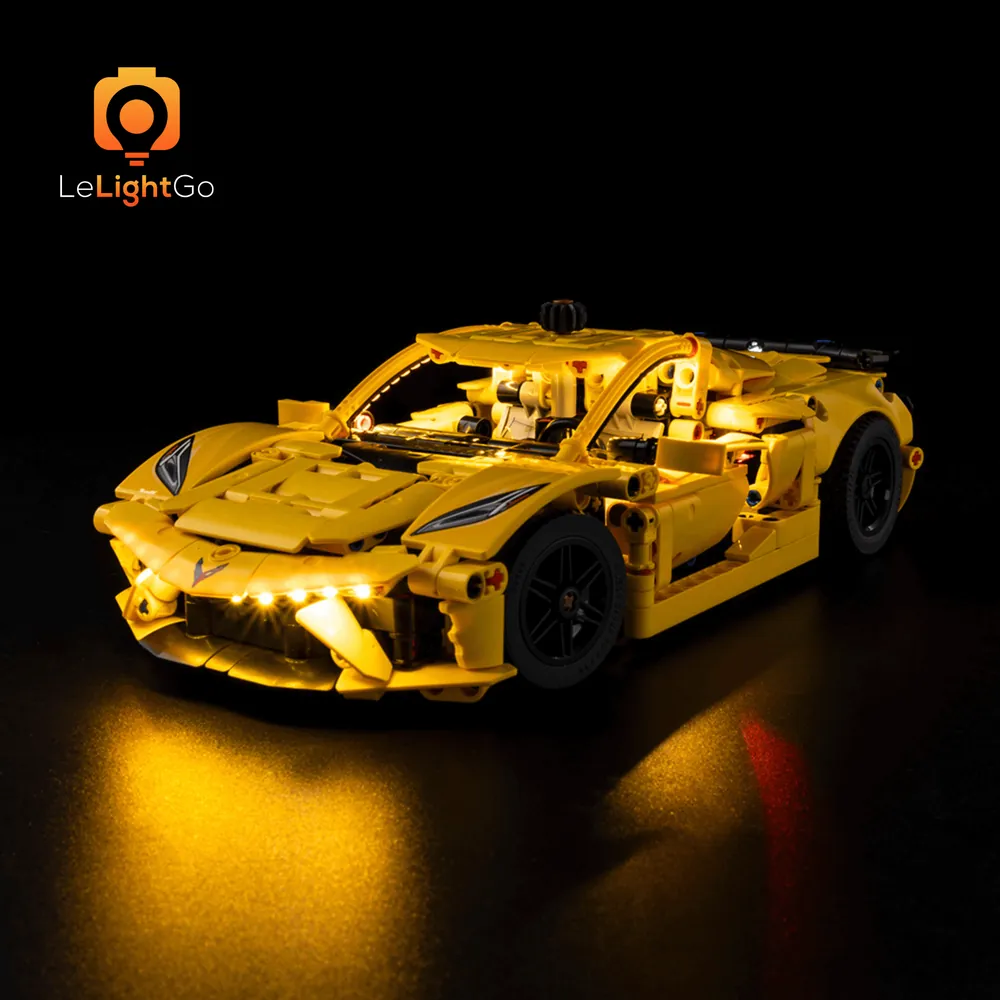 LeLightGo LED kit for LEGO Technic Corvette Stingray 42205 with remote