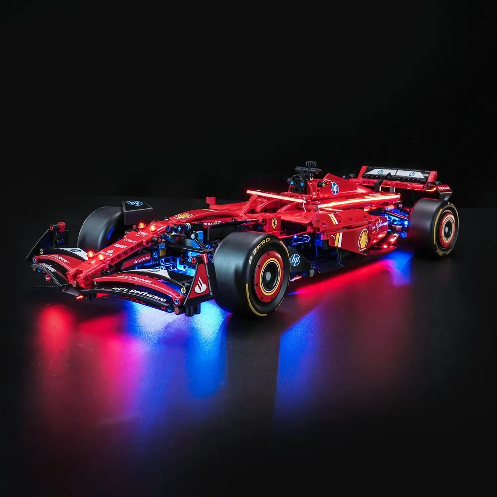 BrickBling Ferrari SF-24 F1 light kit with modular micro-LEDs