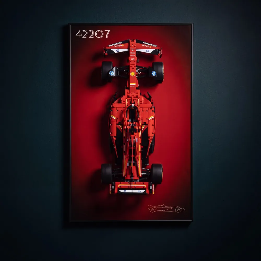 Game of Bricks display wall-mount light kit for LEGO Ferrari SF-24 F1