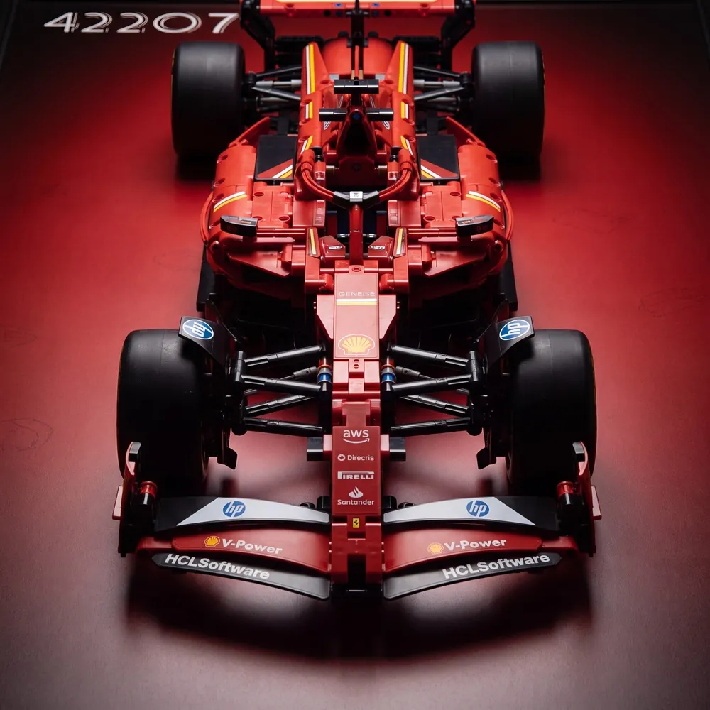 Game of Bricks LED strip installation on Technic Ferrari rear wing