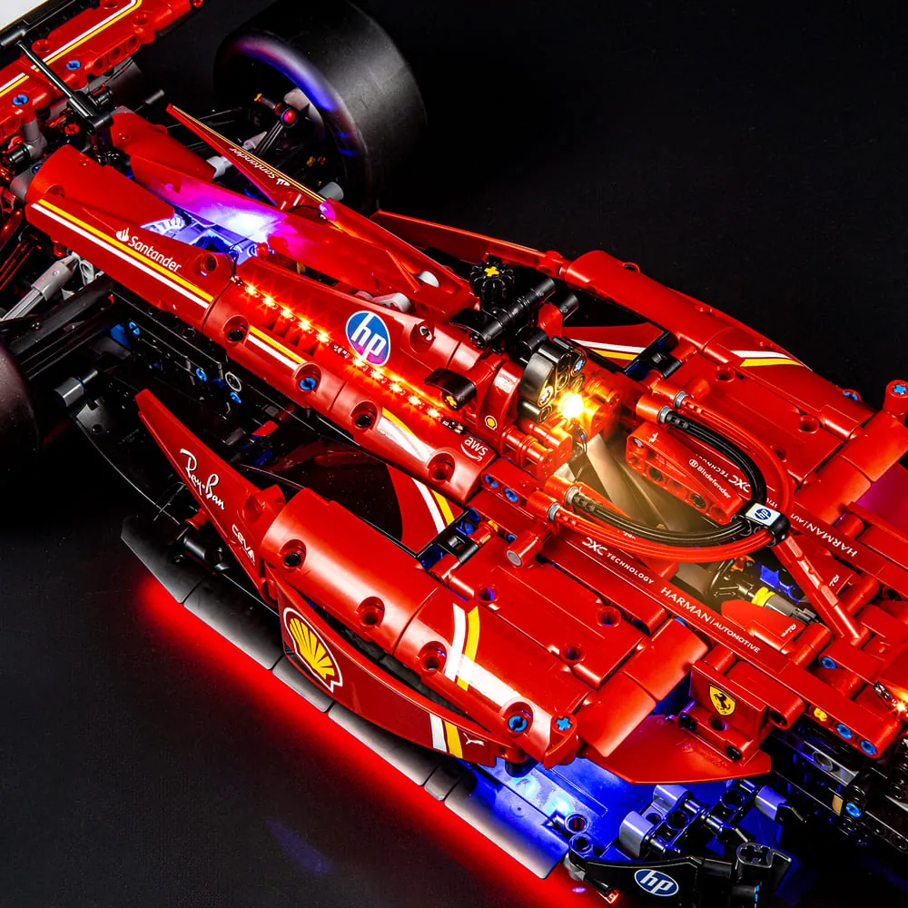 Lightailing LED installation on LEGO Technic Ferrari front wing