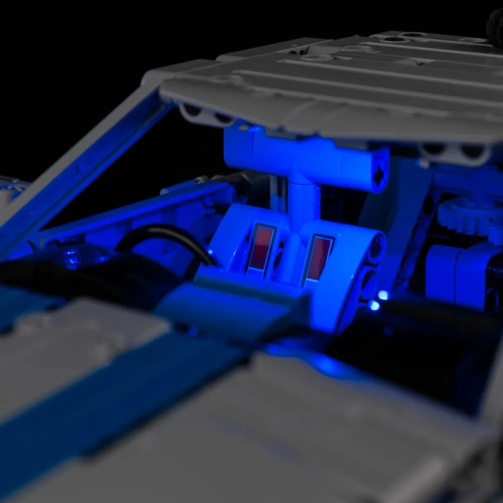 Game of Bricks expansion board wiring under the LEGO R34 chassis