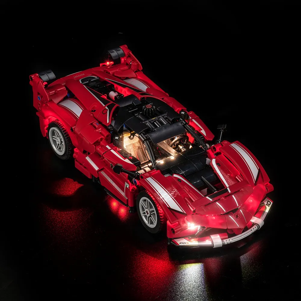 BrickBling Remote Control Version for LEGO Ferrari FXX K in action