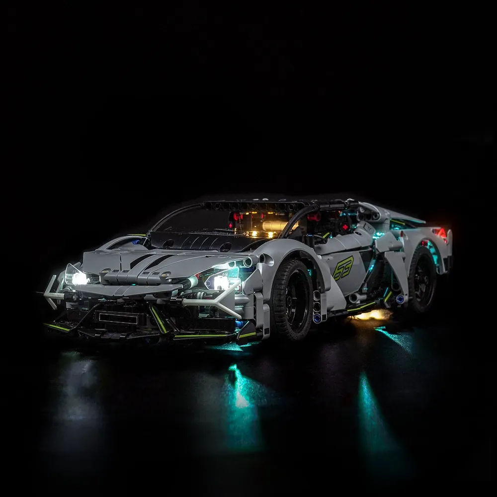 BrickBling LED kit for LEGO 42214 Lamborghini Revuelto with remote control option