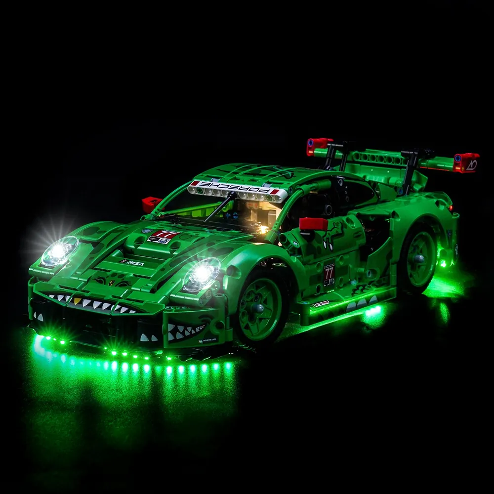 BrickBling LED lighting kit for LEGO Porsche 911 GT3 R REXY 42224 with remote control