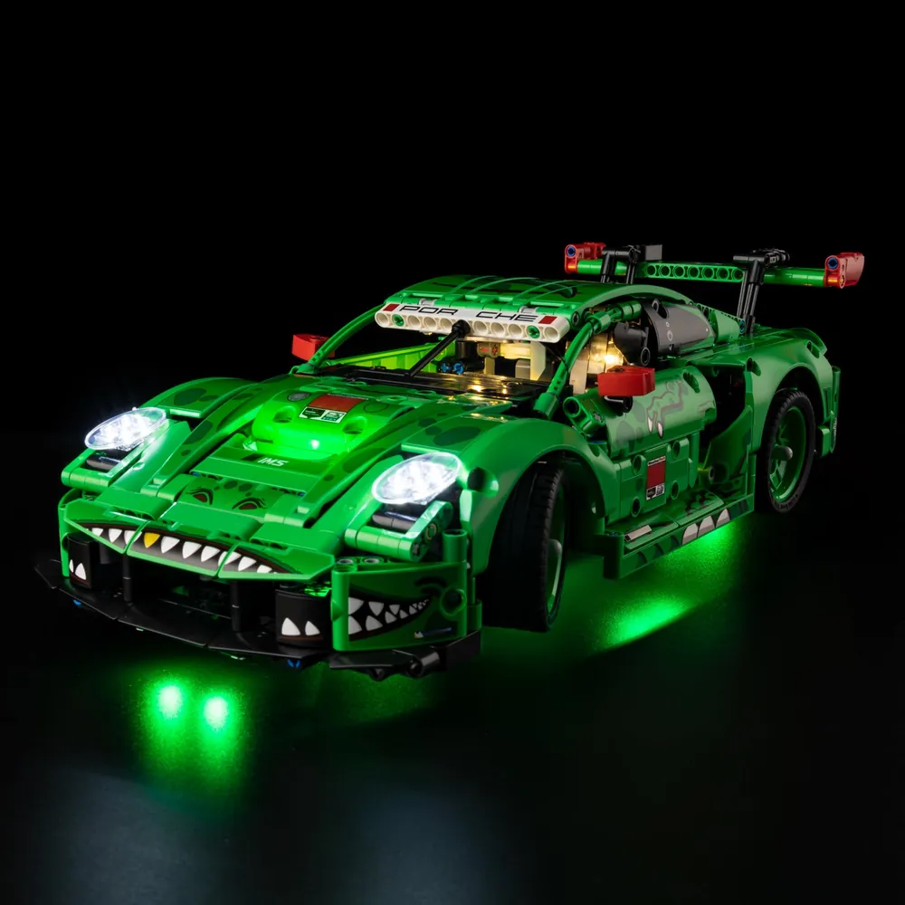 Game of Bricks LED lighting kit for LEGO Porsche 911 GT3 R REXY 42224 with expansion boards