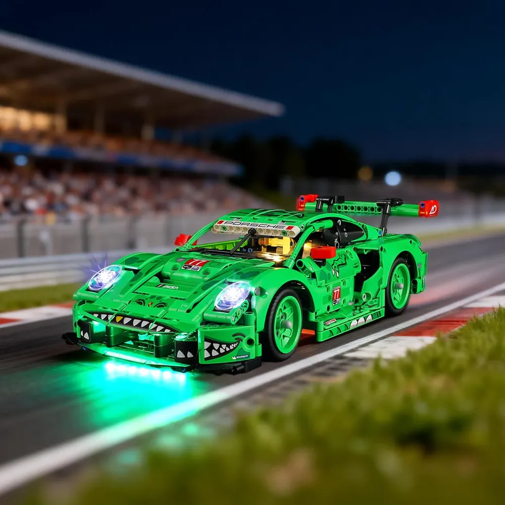 Lightailing LED lighting kit for LEGO Porsche 911 GT3 R REXY 42224 with integrated harness