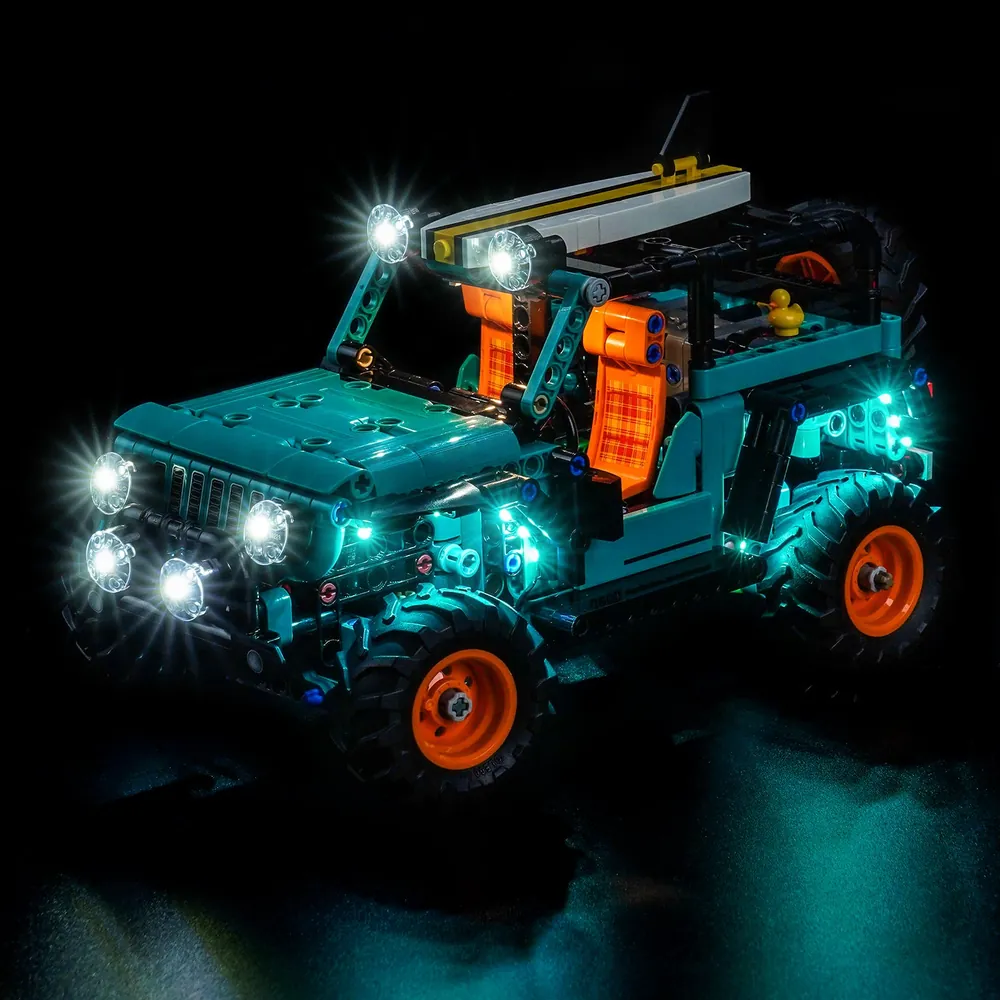 BrickBling light kit for LEGO Technic Jeep Wrangler Rubicon 42227 with remote control