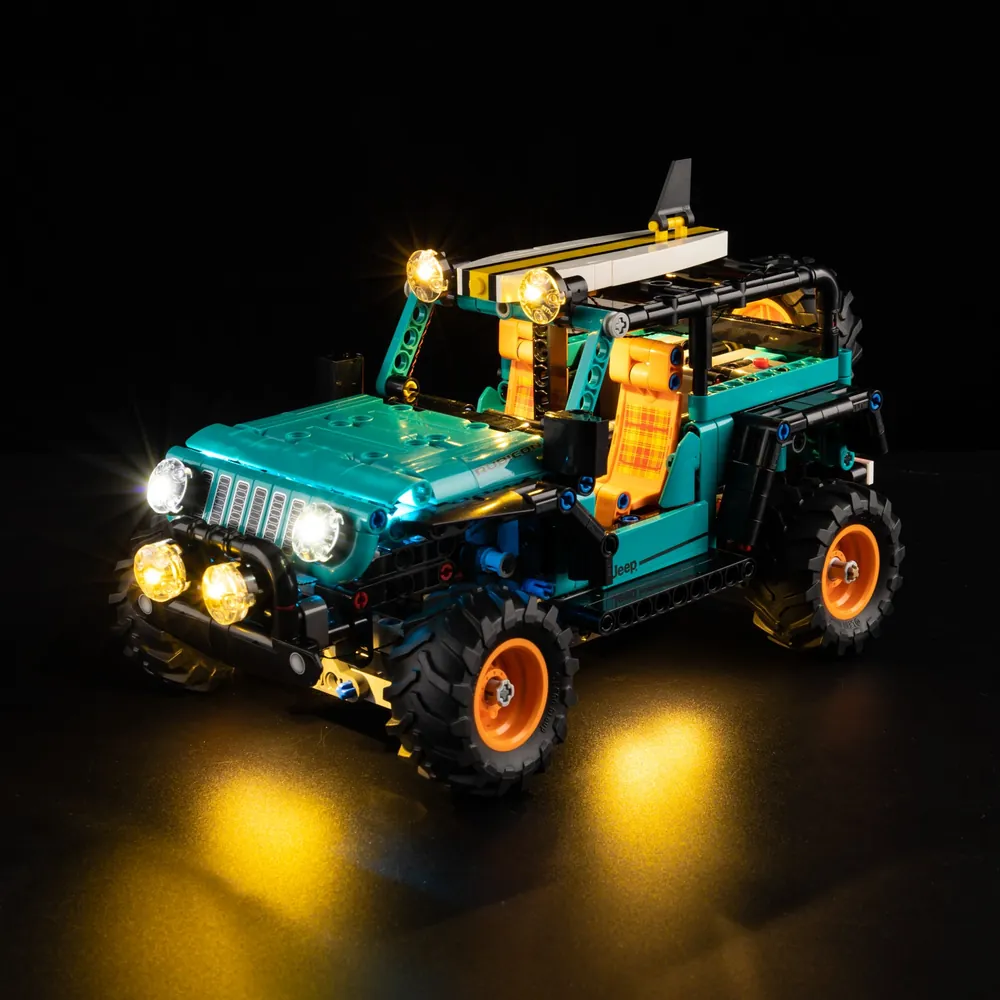 Game of Bricks light kit for LEGO Technic Jeep Wrangler Rubicon 42227 with expansion boards