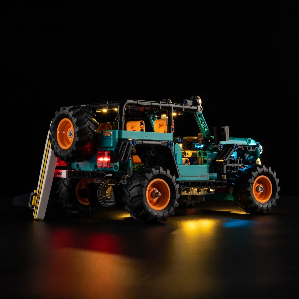 Game of Bricks Jeep Wrangler Rubicon 42227 lit display