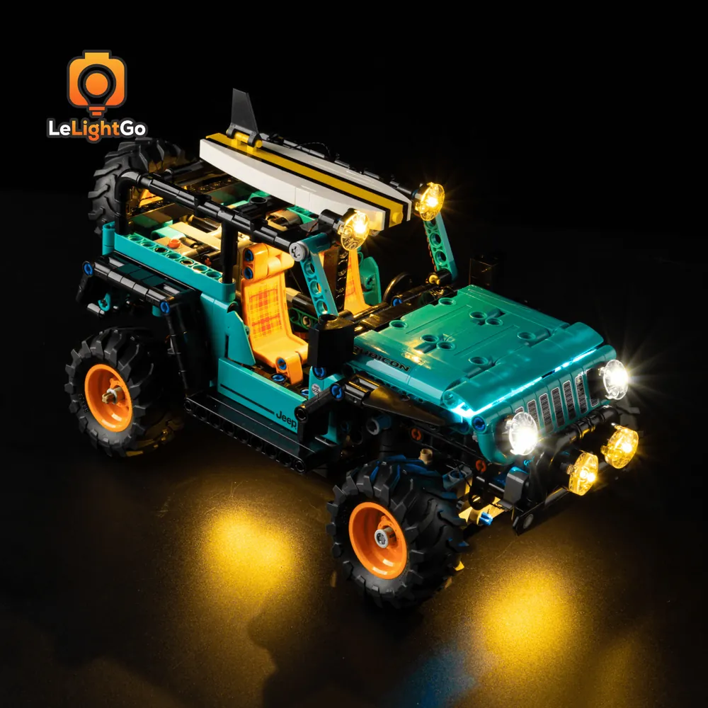 LeLightGo light kit for LEGO Technic Jeep Wrangler Rubicon 42227 with touch control