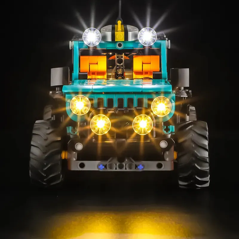 Lightailing pre-soldered harness on LEGO Jeep Rubicon