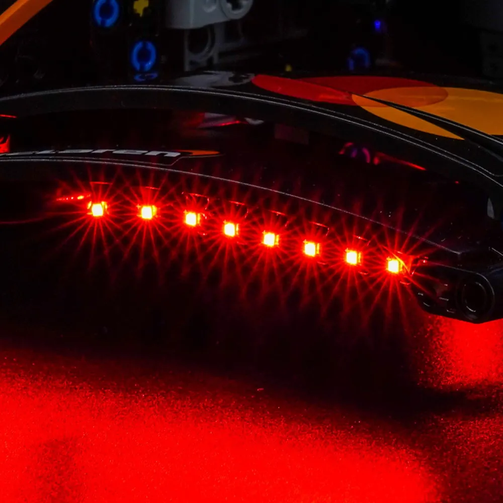 BrickBling modular micro-LEDs installed on LEGO McLaren rear wing
