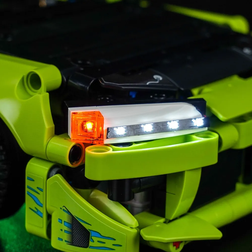 Modular micro-LEDs on BrickBling for LEGO Mitsubishi Eclipse