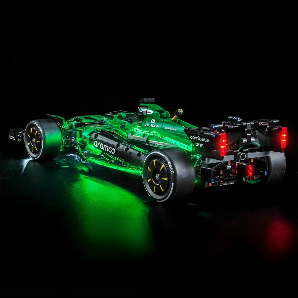 BrickBling remote control version for the Aston Martin F1 car with underglow effect
