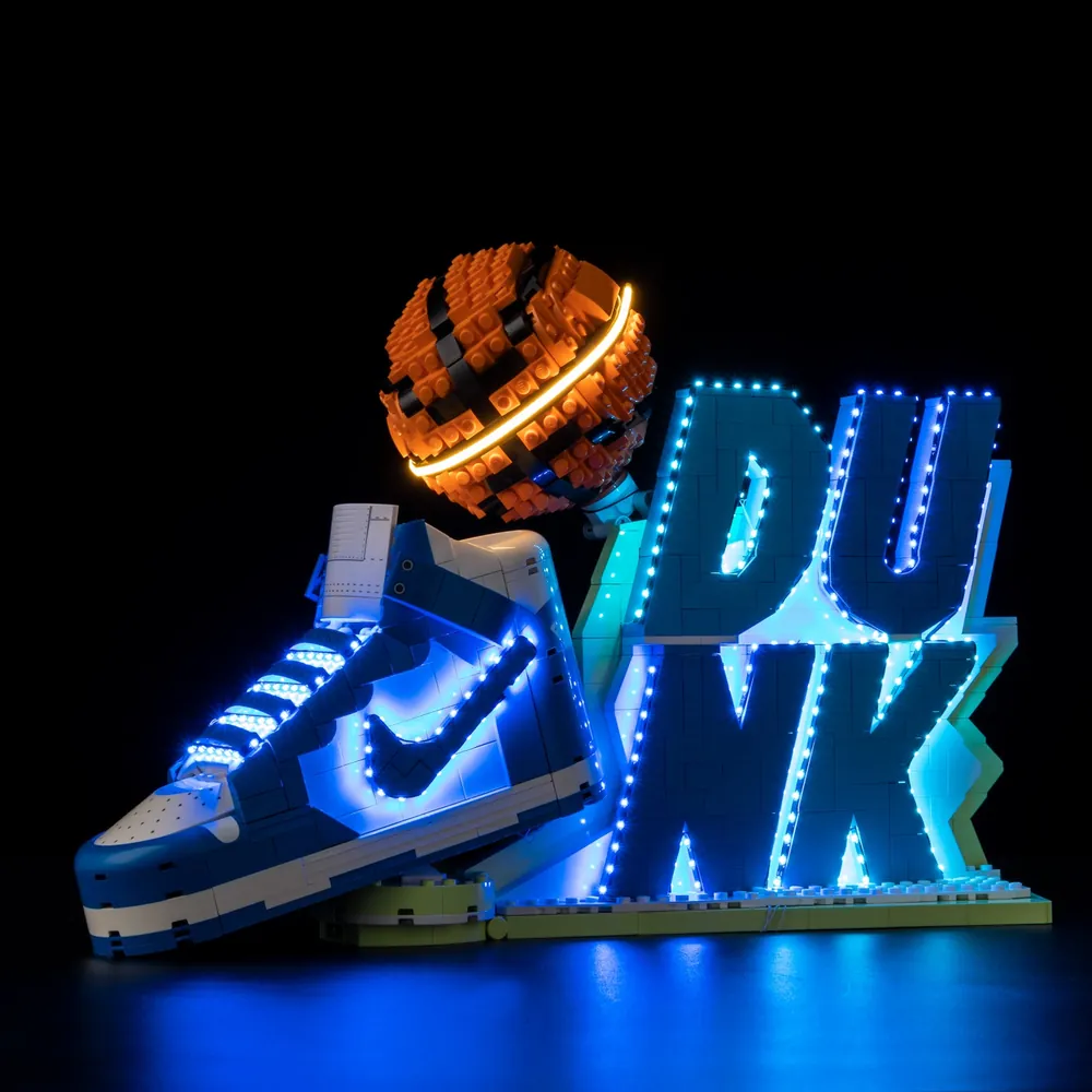 Game of Bricks LED kit for LEGO Nike Dunk 43008 with standard gauge wires
