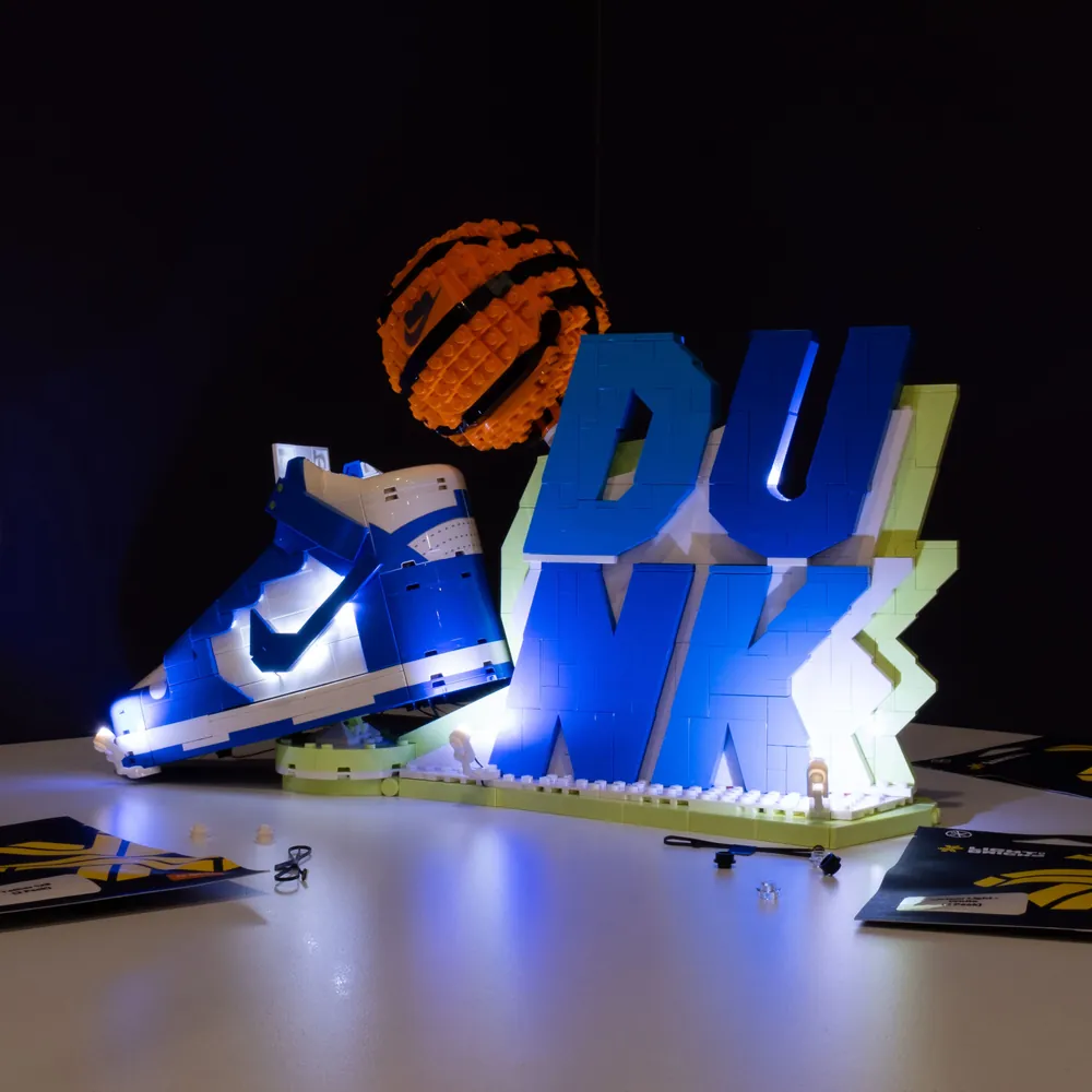 LightMyBricks LED kit for LEGO Nike Dunk 43008 with unknown wiring