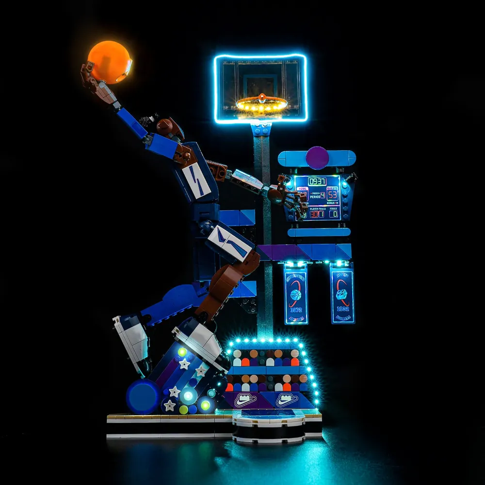 LEGO Nike Slam Dunk 43010 lit by BrickBling lighting kit