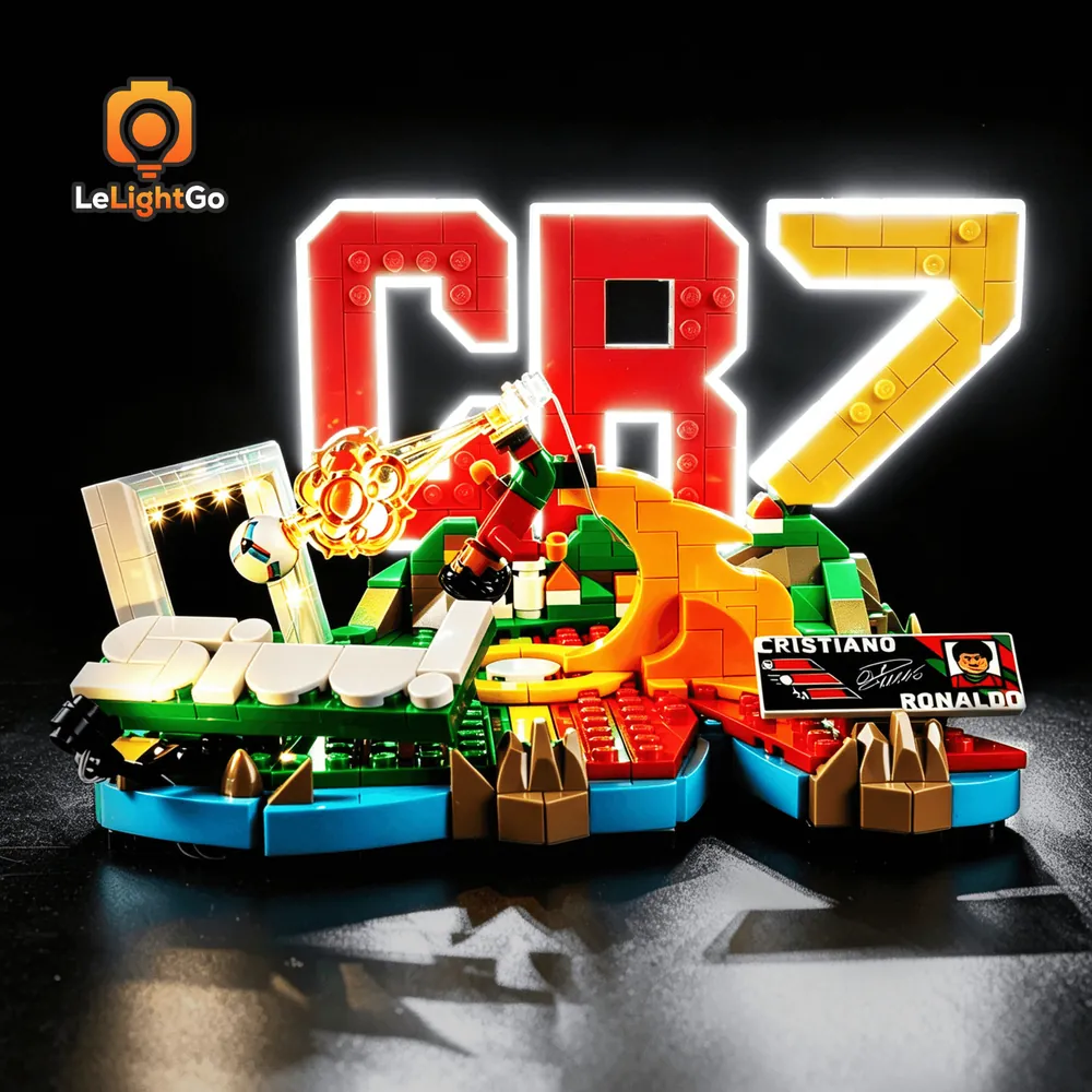 LeLightGo LED light kit for LEGO 43012 Cristiano Ronaldo with micro-LEDs