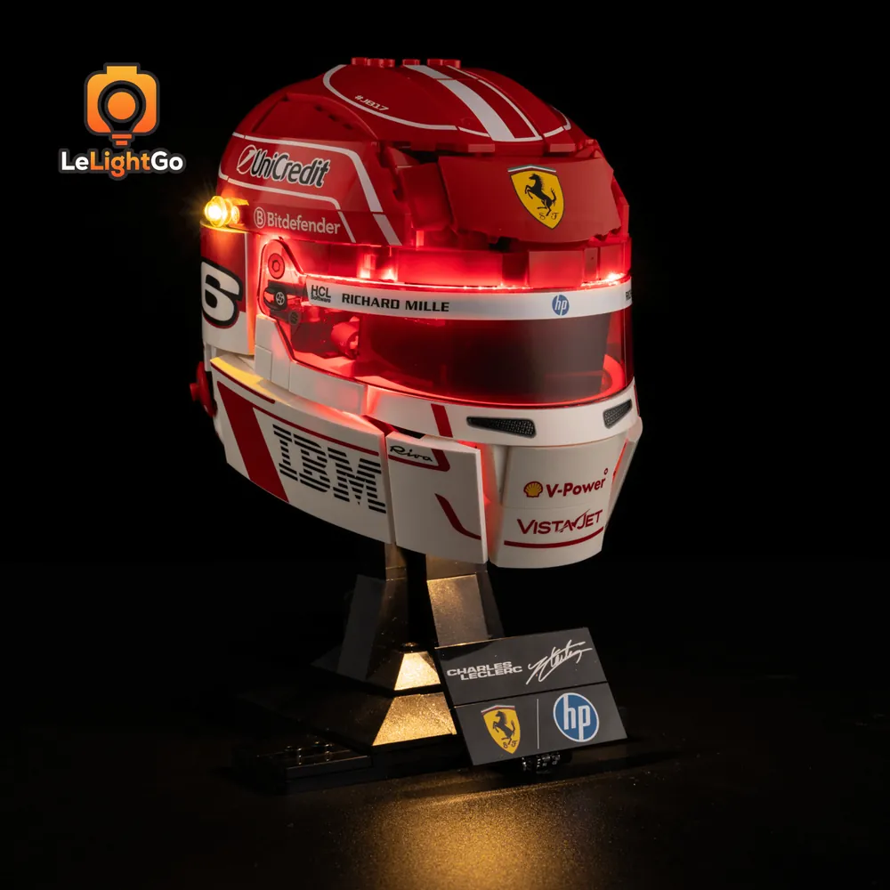 LeLightGo light kit for LEGO Scuderia Ferrari HP Charles Leclerc Helmet 43014