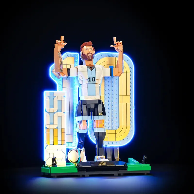Lightailing LED kit for LEGO Lionel Messi 43015 with pre-soldered harness and thicker wires