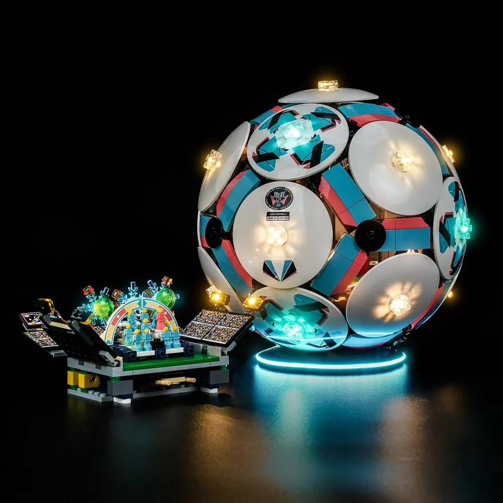 BrickBling LED kit for LEGO Soccer Ball 43019, colorful version