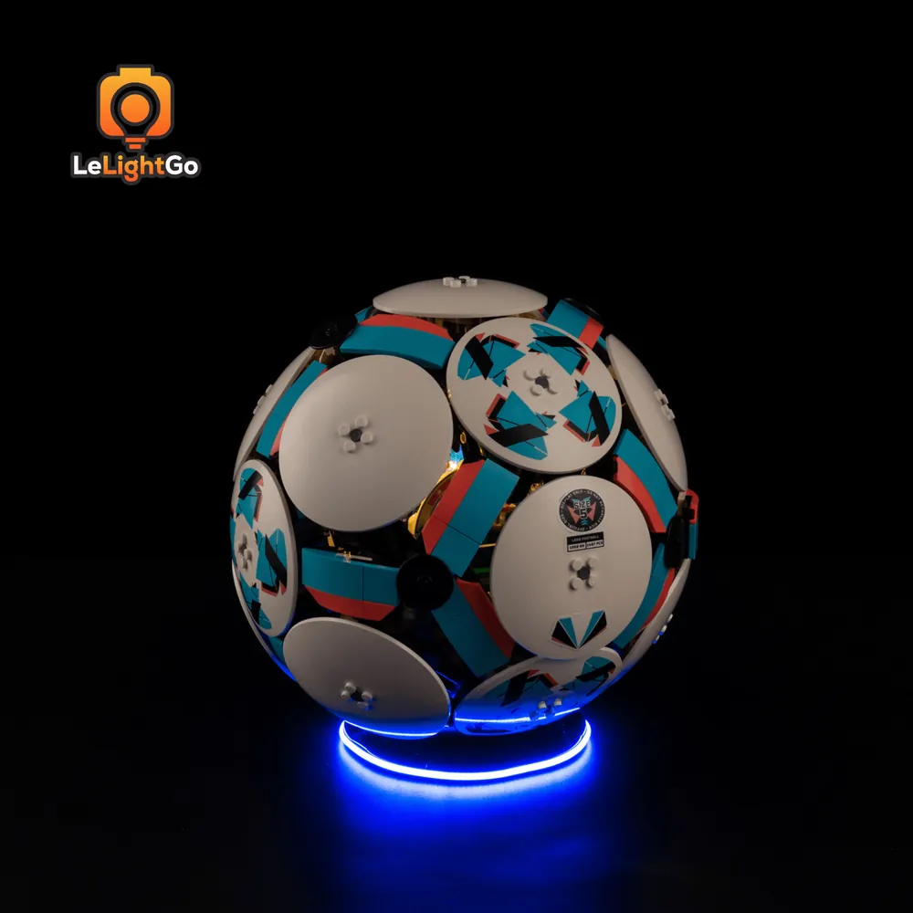 LeLightGo LED kit for LEGO Soccer Ball 43019, install detail