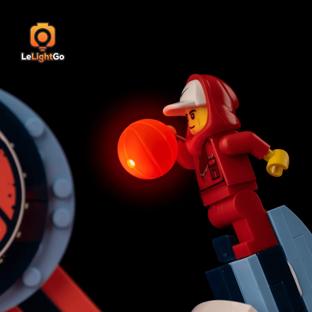 LeLightGo micro-LEDs tucked into LEGO Nike Dunk set for a sleek finish
