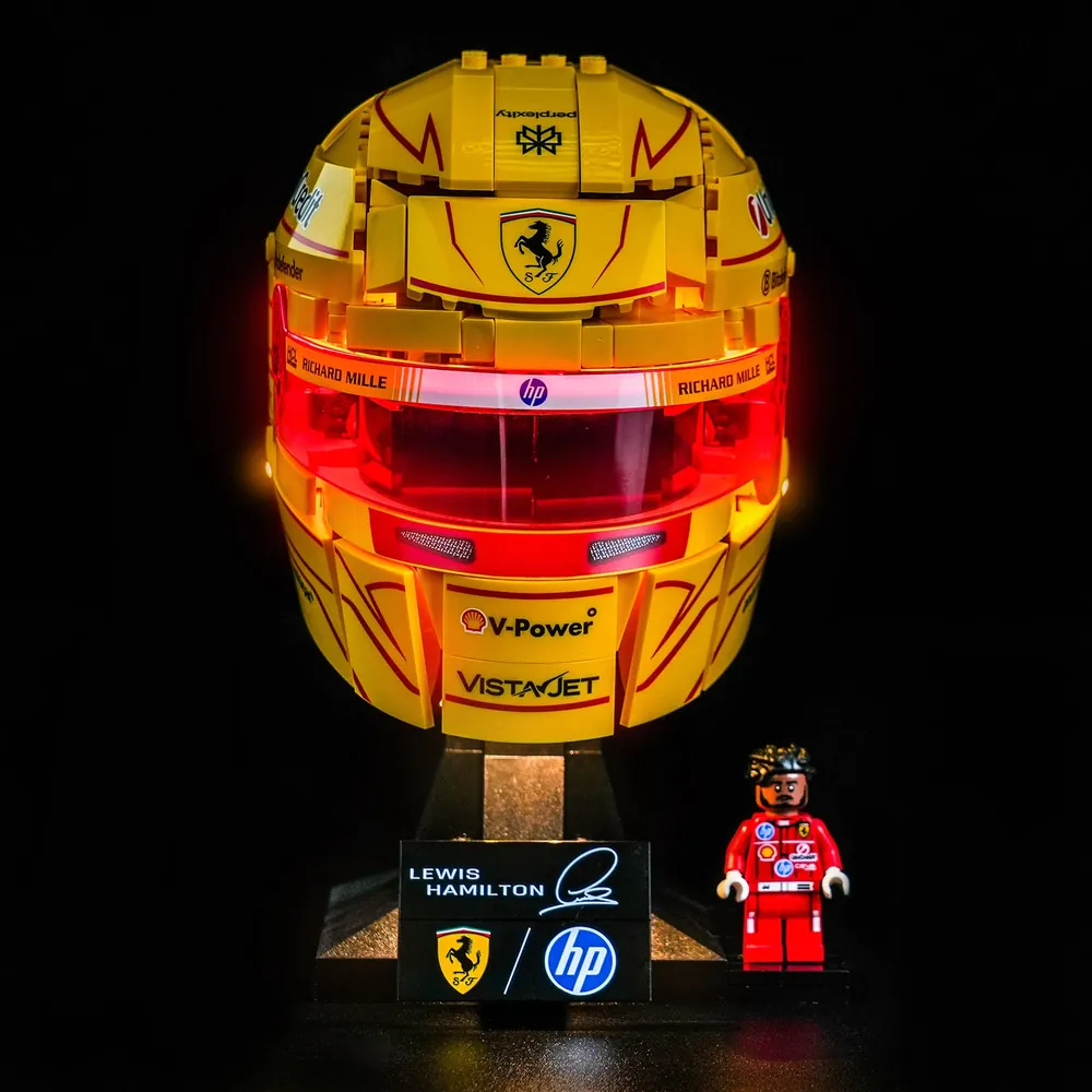 BrickBling LED kit for LEGO Ferrari Hamilton Helmet - Classic version