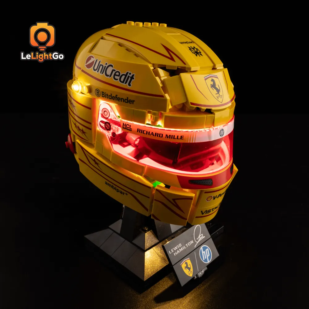 LeLightGo LED kit for LEGO Ferrari Hamilton Helmet - standard