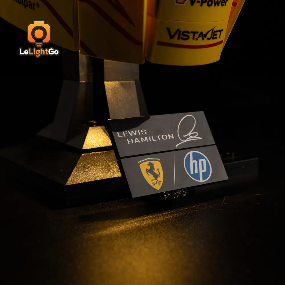 LEGO Ferrari Hamilton Helmet with LeLightGo ambient lighting