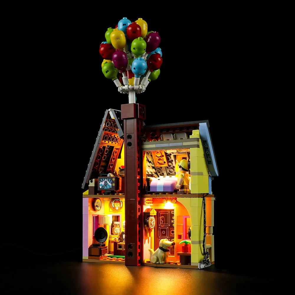 Lightailing LEDs highlighting Up House windows and doors