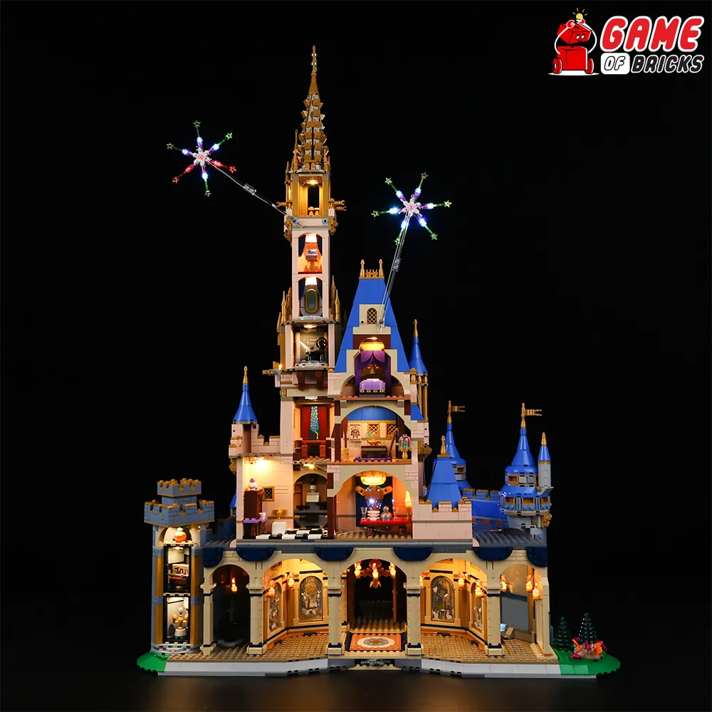Game of Bricks standard gauge wire installation on LEGO Disney Castle