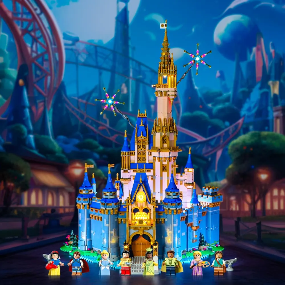 Lightailing RGB LED kit for LEGO Disney Castle with integrated harness