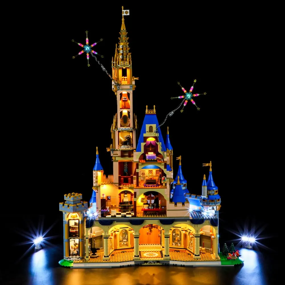 Lightailing pre-soldered harness installation on LEGO Disney Castle