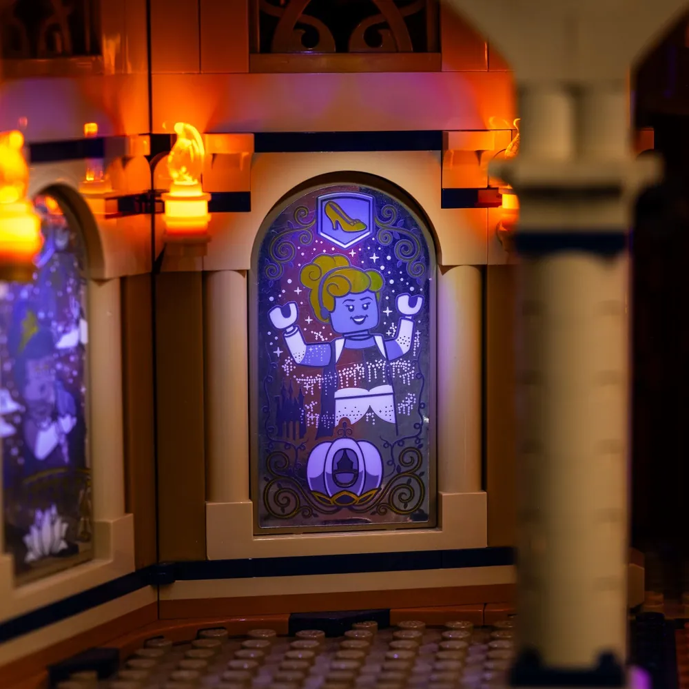 LightMyBricks expansion board layout for LEGO Disney Castle 43222