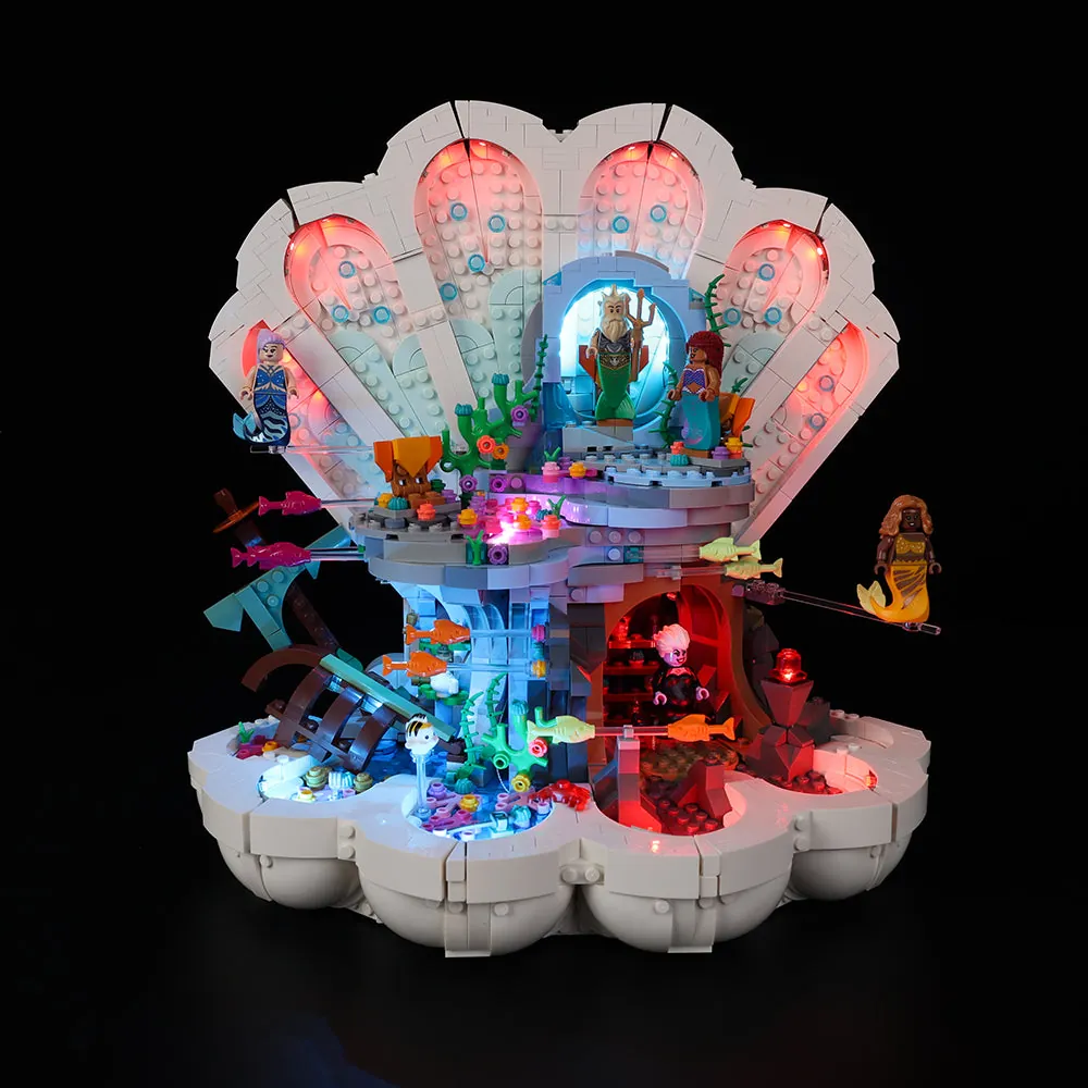 Game of Bricks LED kit for LEGO Mermaid Royal Clamshell with expansion boards