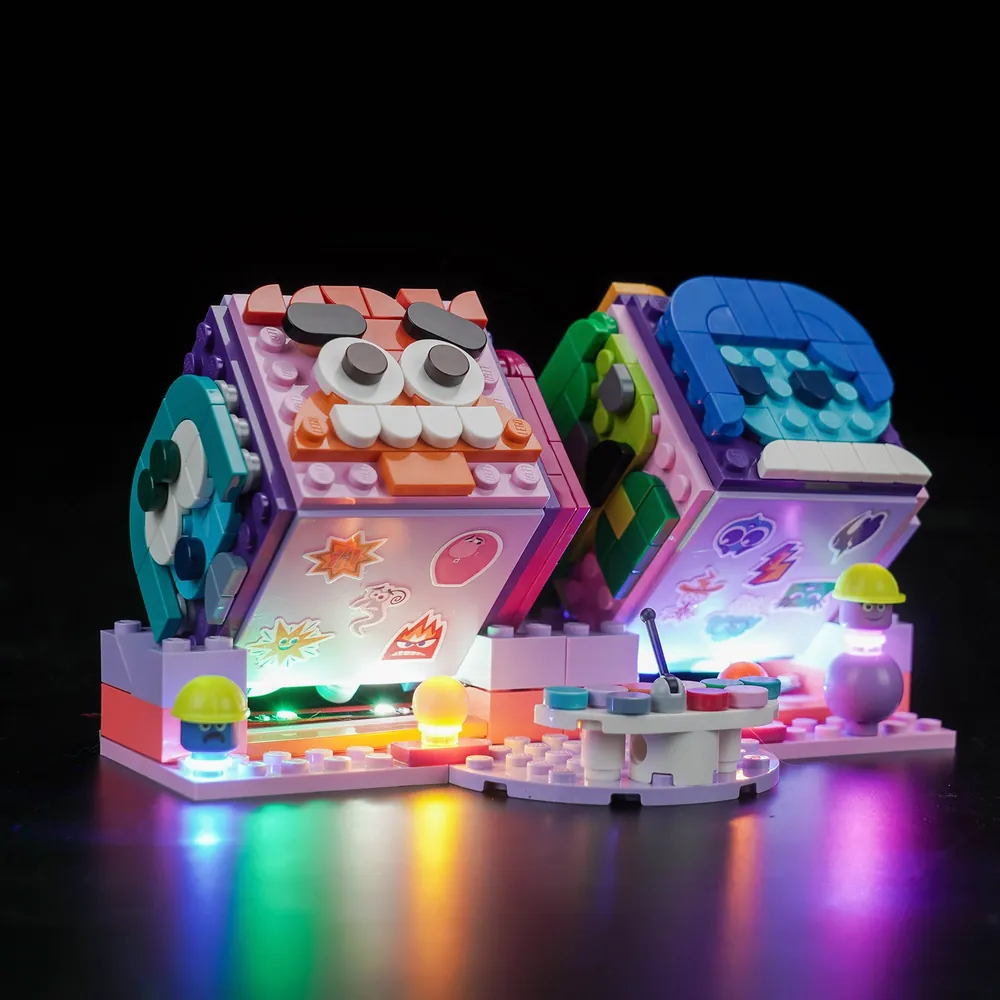 BrickBling light kit installed on custom emotion cube configurations