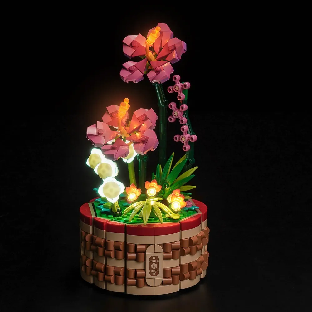 BrickBling LED kit for LEGO Disney Moana's Flowerpot 43252 with vines lit