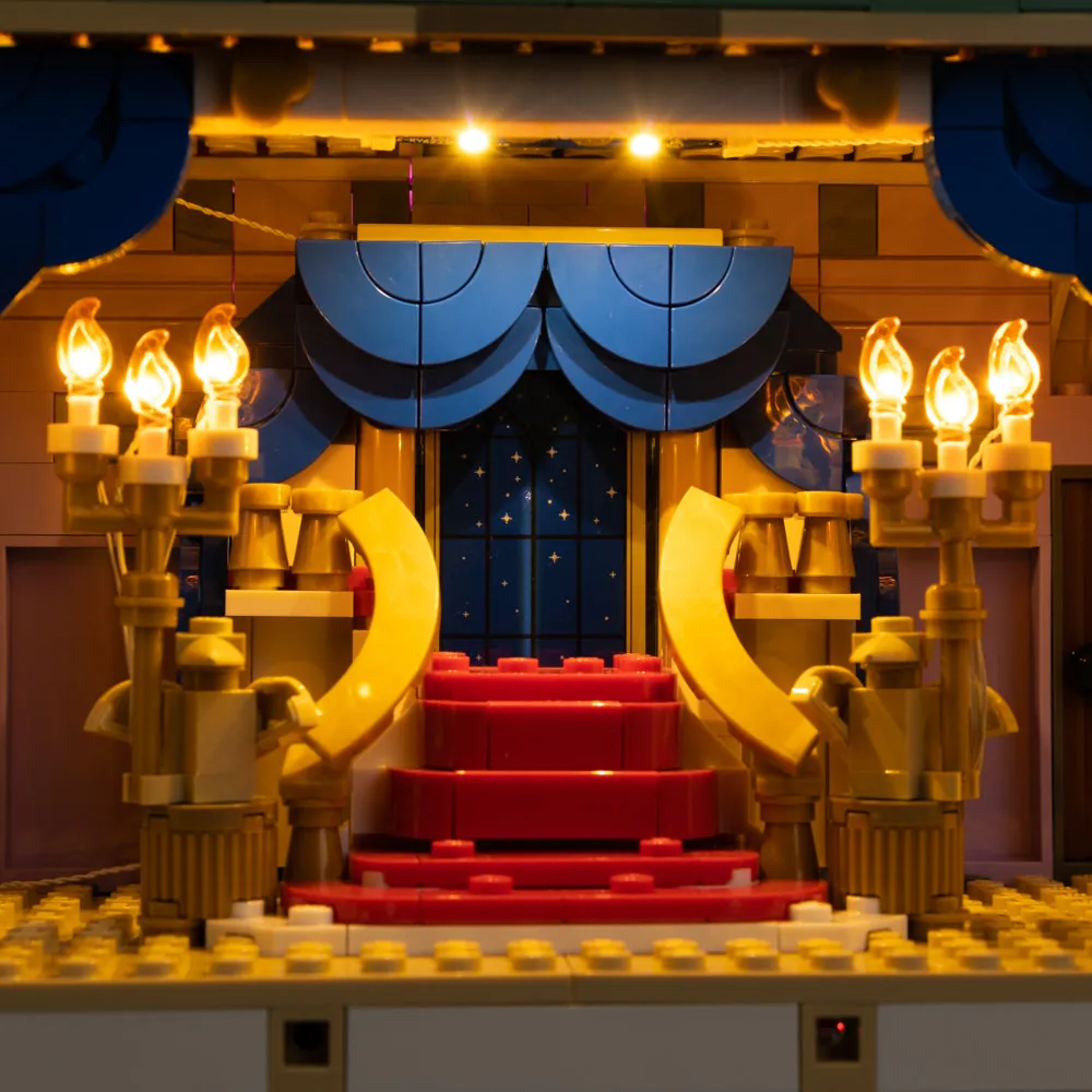LEGO 43263 with Game of Bricks expansion board lighting