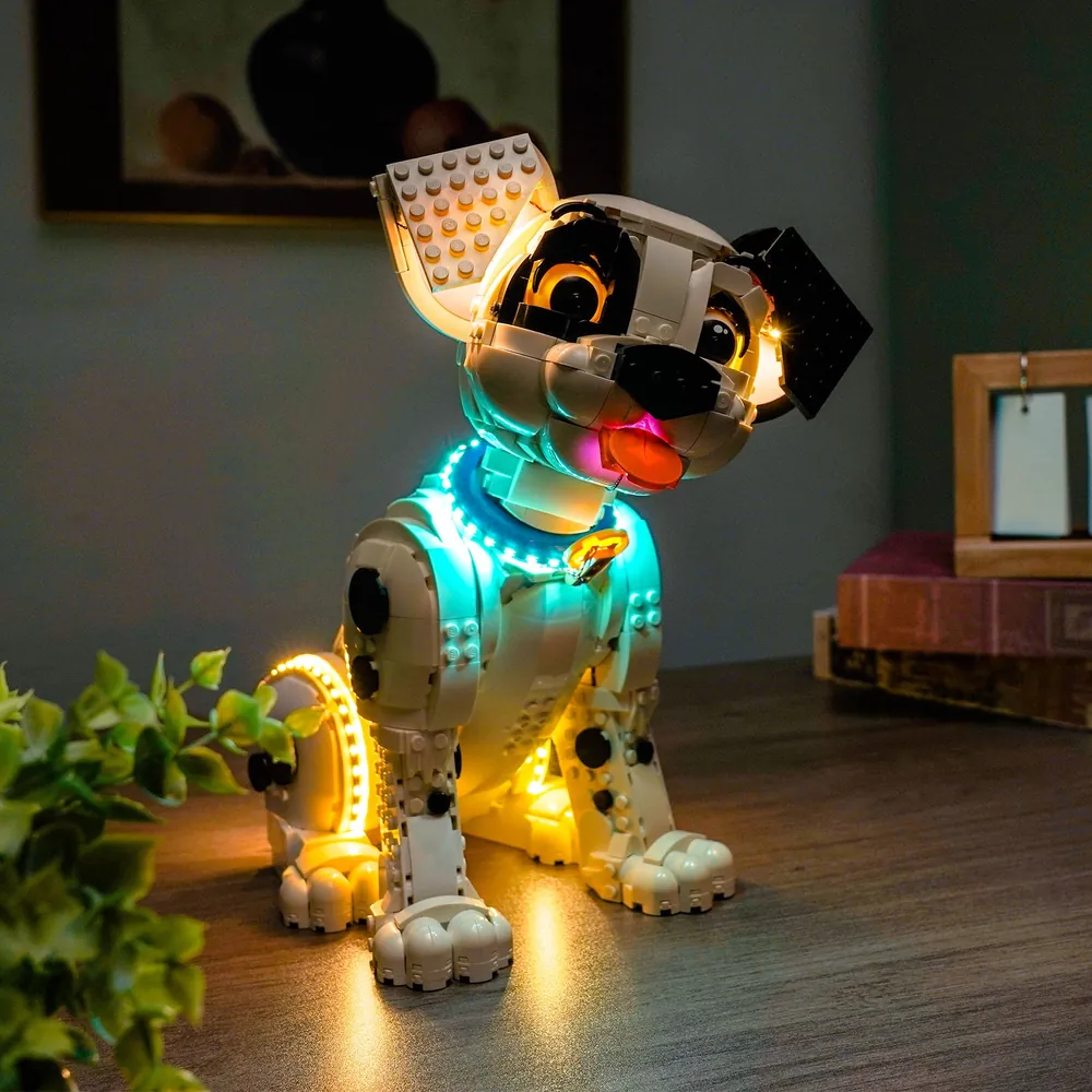 BrickBling budget-friendly LED kit display on shelf with soft glow