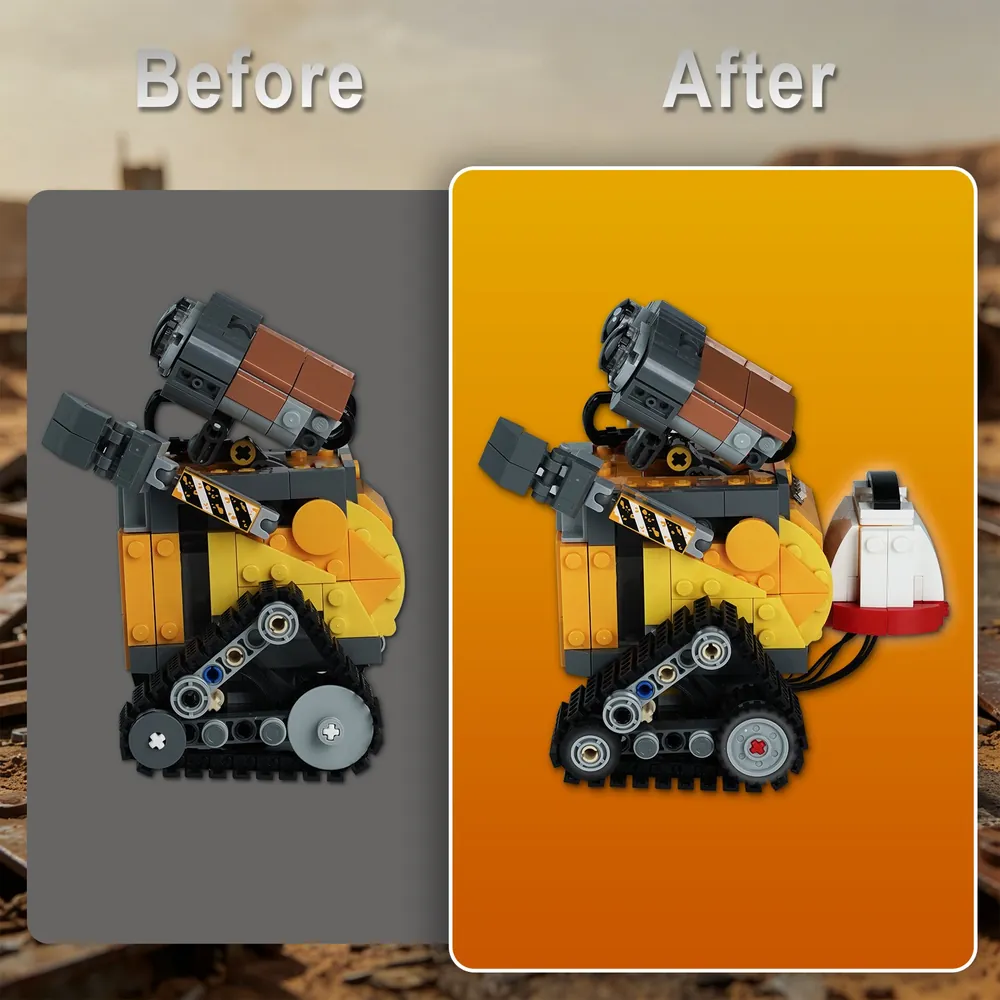 BrickBling micro-LEDs on WALL-E