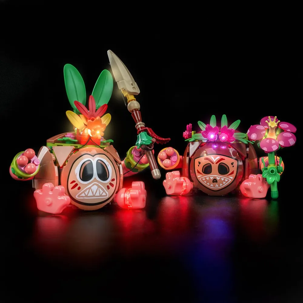 BrickBling LED kit for LEGO Kakamora, glowing face and spear tip