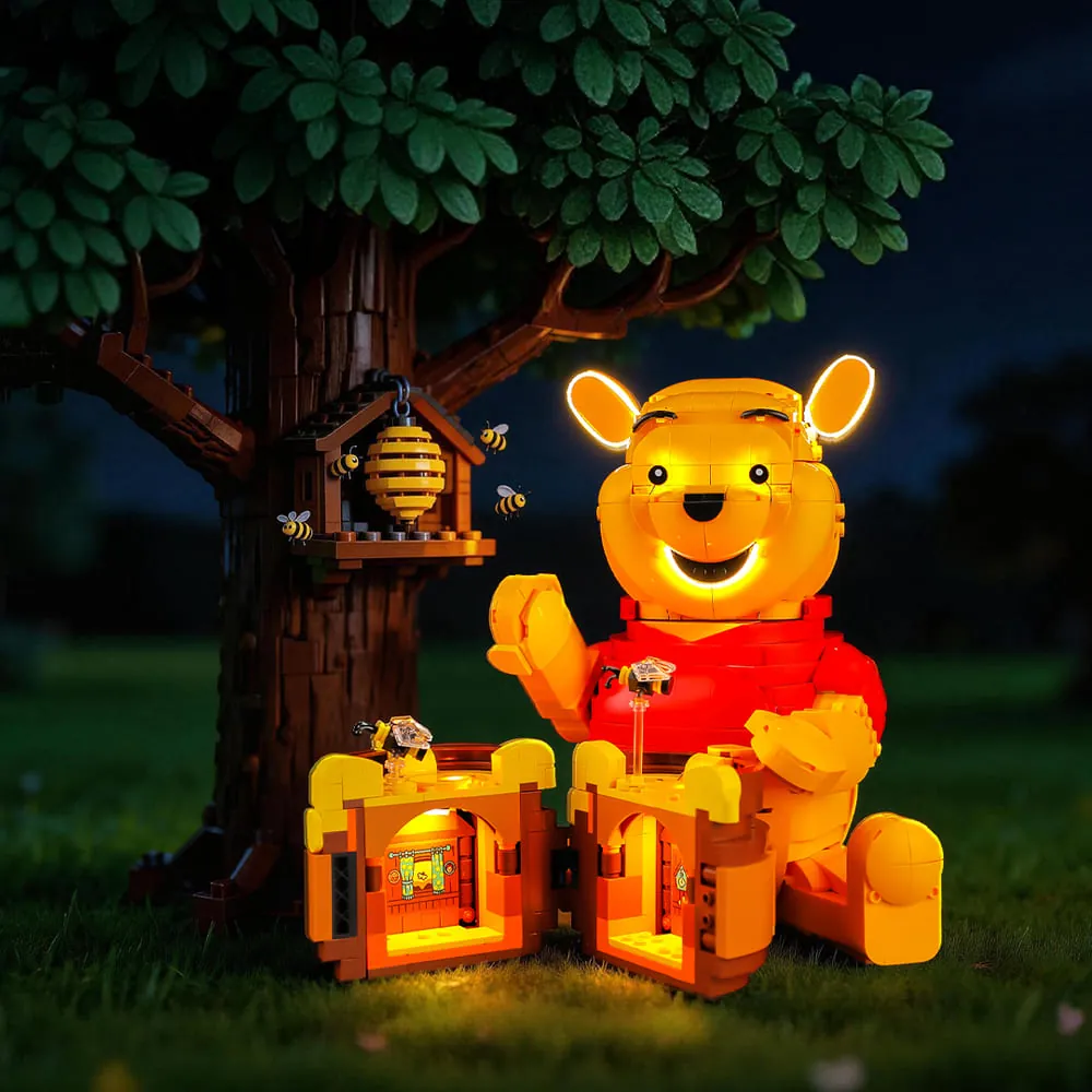 Briksmax LED kit for LEGO Winnie the Pooh showcasing pre-soldered harness